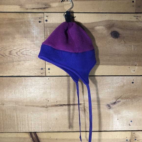 Vintage L.L. Bean Freeport Maine Fleece Womens Size S/M Snow Hat Beanie 2 Tone - Picture 5 of 10